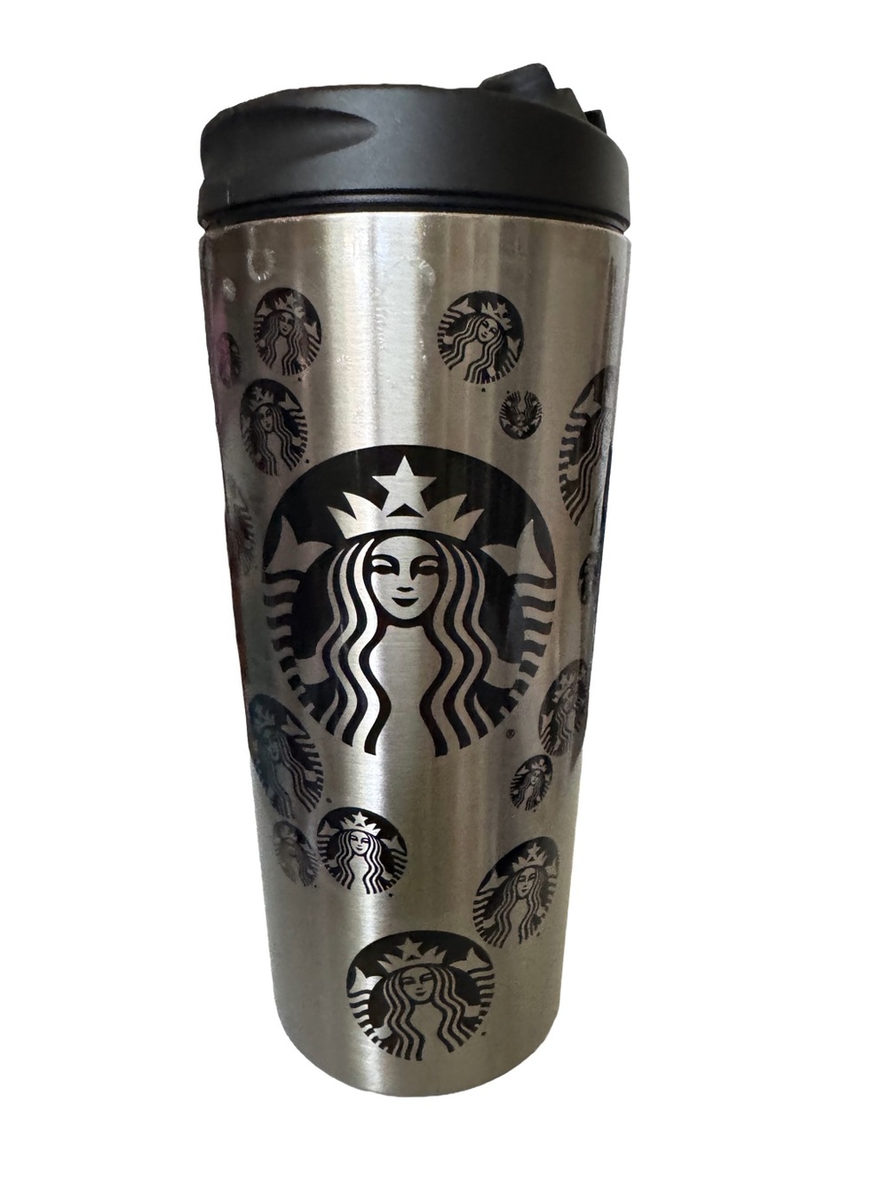☕ Starbucks 2014 Scattered Siren Multi-Logo Stainless Steel Tumbler (16 oz)